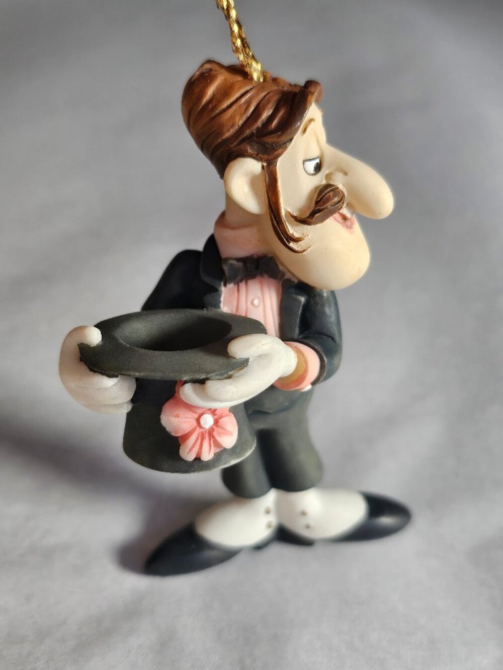 Vintage Enesco Frosty The Snowman Holiday Ornament Featuring Professor Hinkle